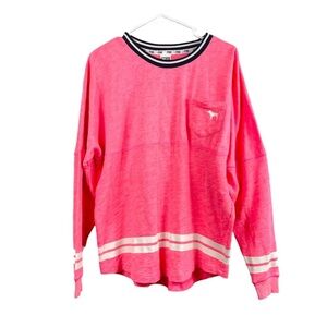 Pink Victoria’s Secret Varsity Pullover Sweatshirt size XS